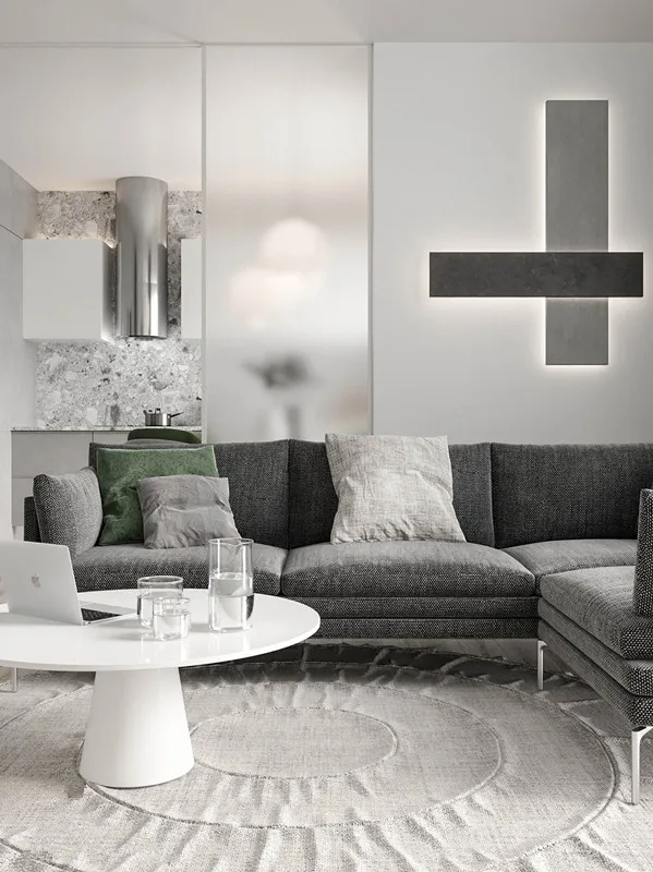 自然绿+白色,同样具有戏剧性和奢华感! 首