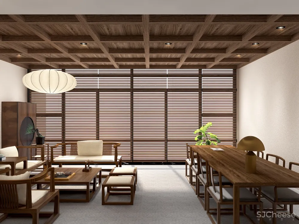 新中式茶居会所设计 叶平设计作品