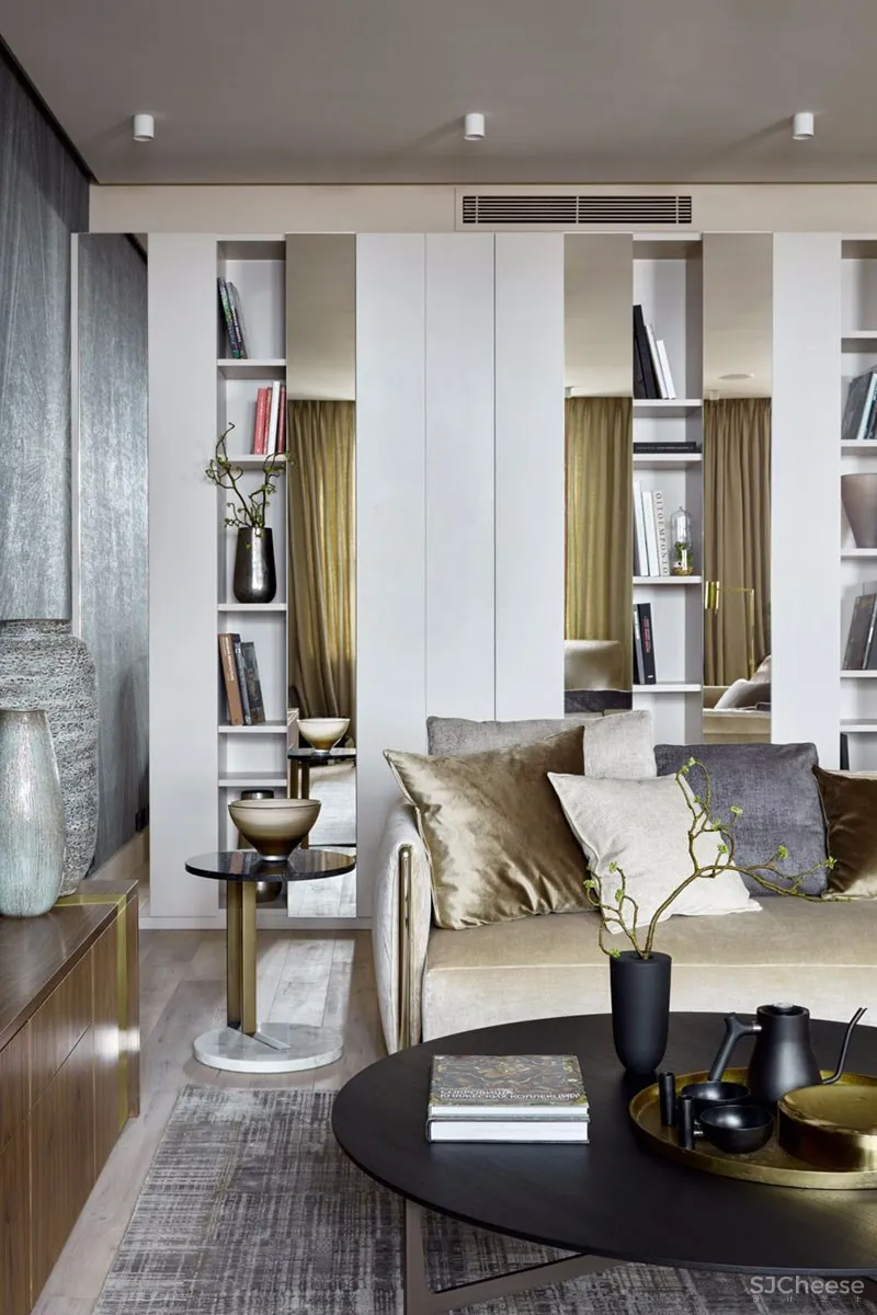 莫斯科有着多变墙面装饰的现代公寓