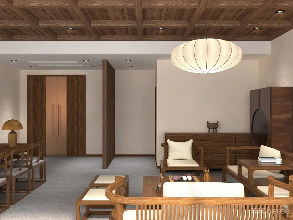 新中式茶居会所设计 叶平设计作品