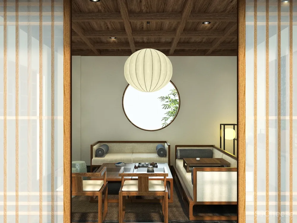 新中式茶居会所设计 叶平设计作品