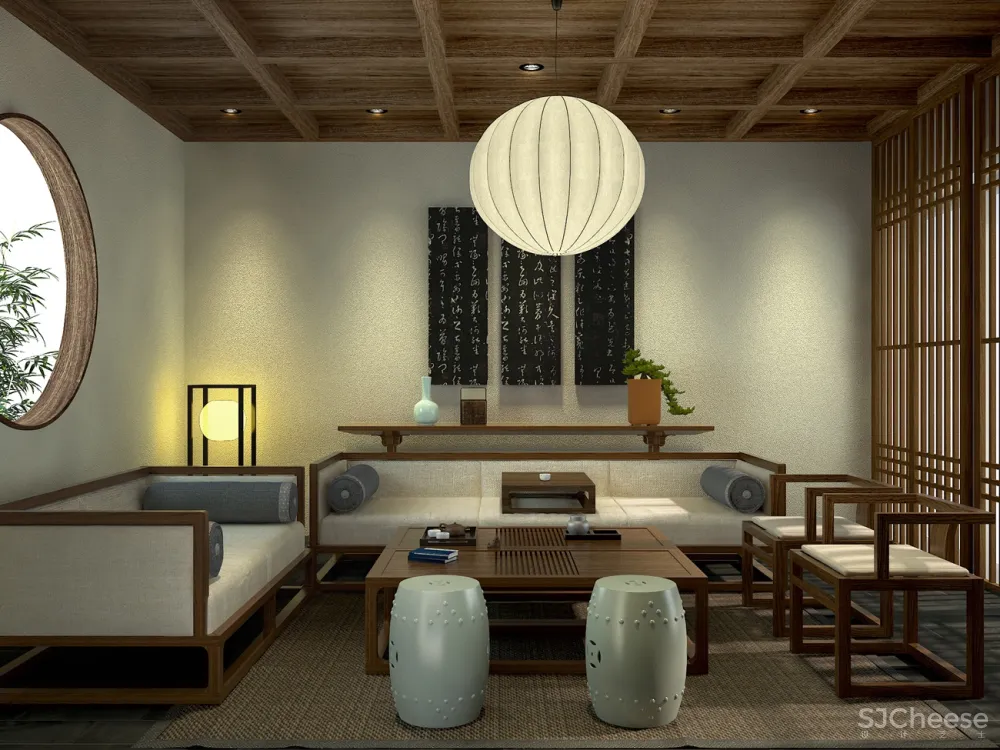 新中式茶居会所设计 叶平设计作品