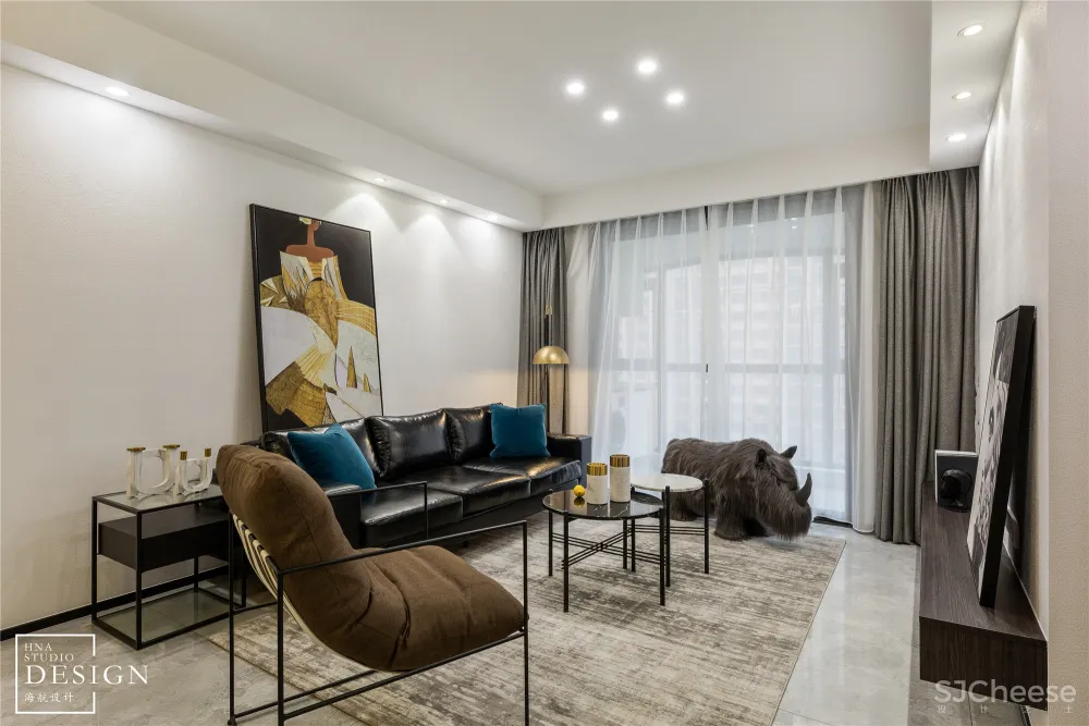 黑白交织奏乐，谱写单身自主的生活空间 海航设计