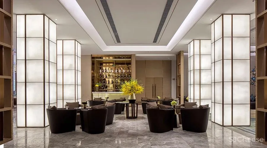 【觉度设计】1300平方米营销中心 | 冷抽象中的感性空间!