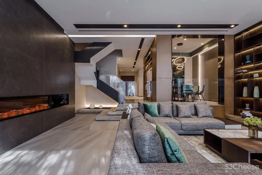 光影·Blues——350㎡南京颐和南园联排别墅