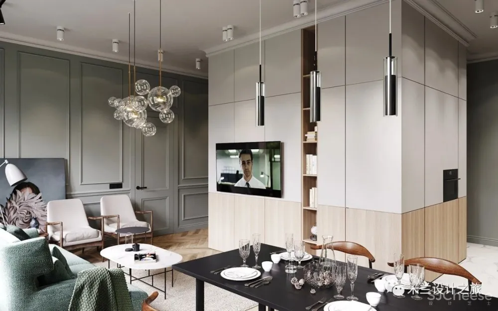 一套74m²莫兰迪配色的住宅,非凡气质的至臻格调!