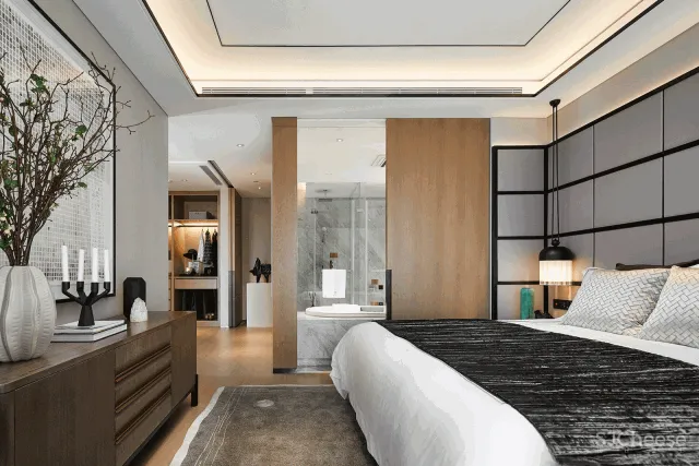 【HBA&世尊软装】现代风高端青岛万科翡翠长江样板间设计 首