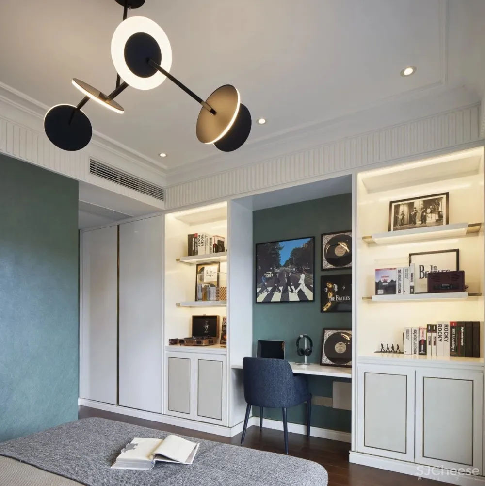 【集艾设计】165㎡英伦名仕品格别墅样板间设计方案 首