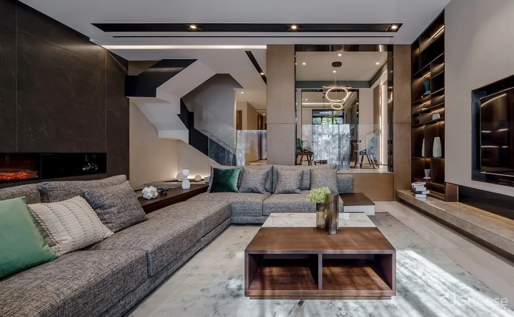 350M²联排别墅具高质感和舒适感的生活空间，体现了一种“平静的奢华”