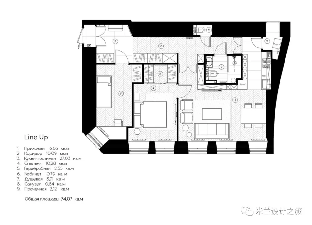 一套74m²莫兰迪配色的住宅,非凡气质的至臻格调!