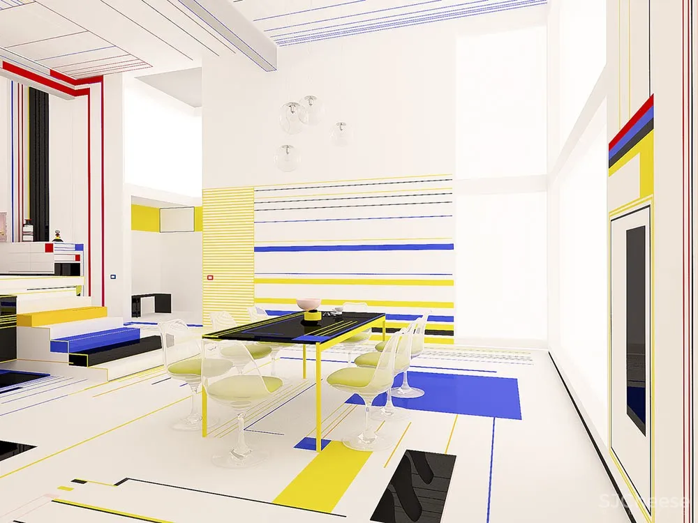 首发 | Brani & Desi：创造蒙德里安线条的三维空间 首