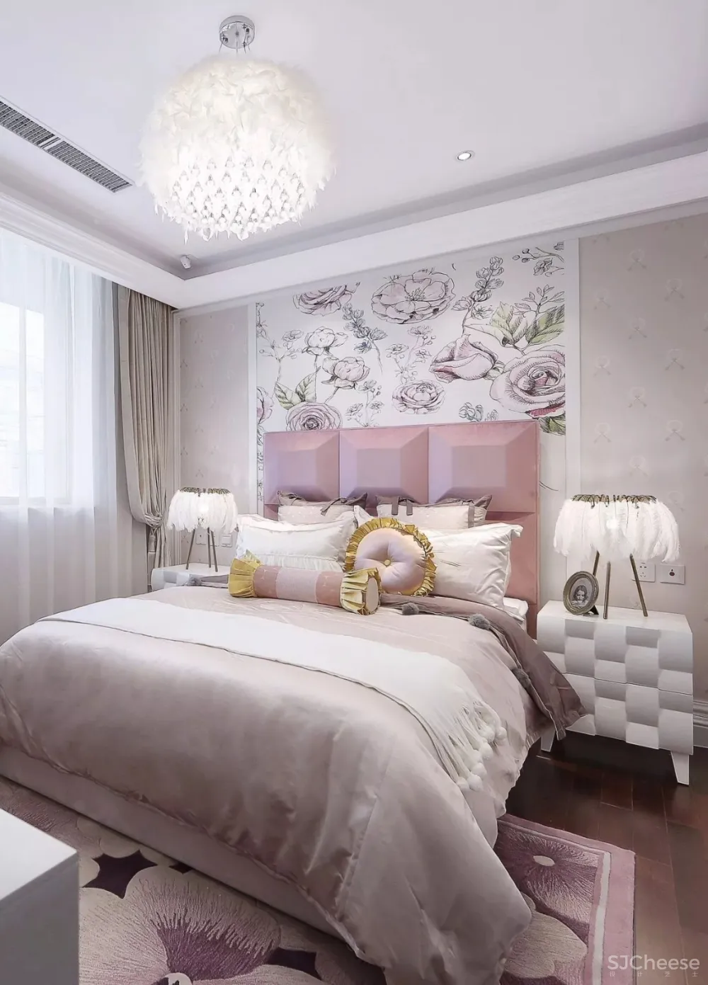 丁香紫浪漫色调的样板间设计丨每一寸空间都动人心扉