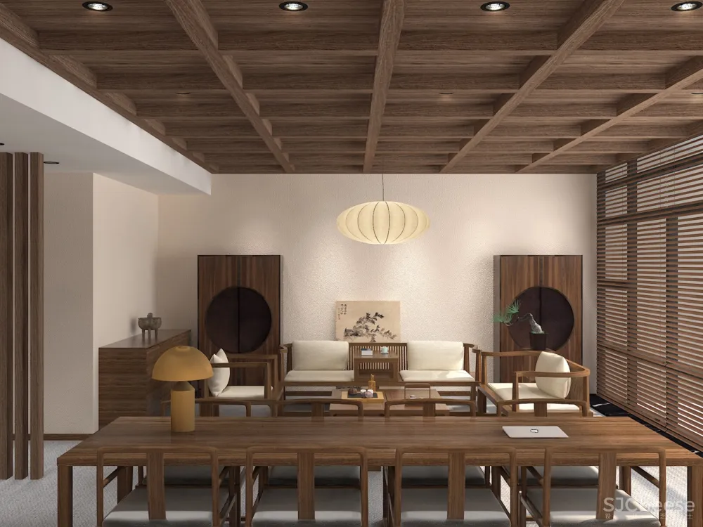 新中式茶居会所设计 叶平设计作品