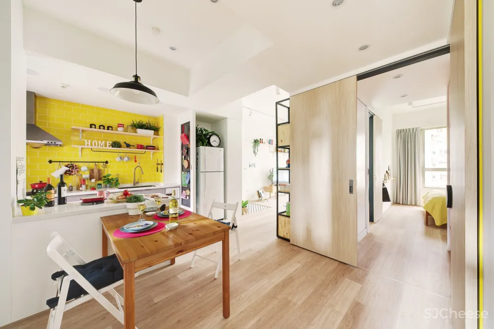 A Lentil Design | 大胆的色彩组合家装公寓