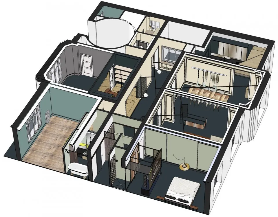 巴黎180㎡现代公寓 | Andrea Marcante＆Adelaide 首
