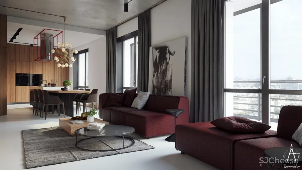 124㎡明斯克暖色调公寓 | VAE设计