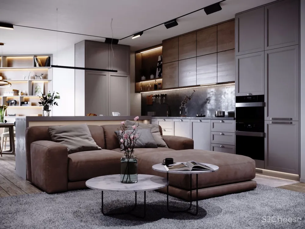 俄罗斯现代暖调住宅设计 | Maksim Demchenko