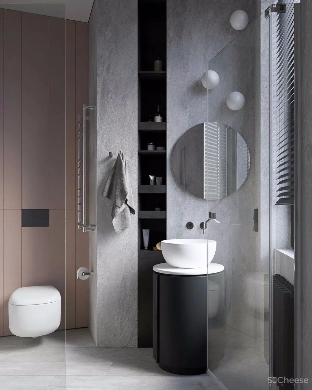 100㎡ 三室一厅,厨房、客厅这样设计太走心了