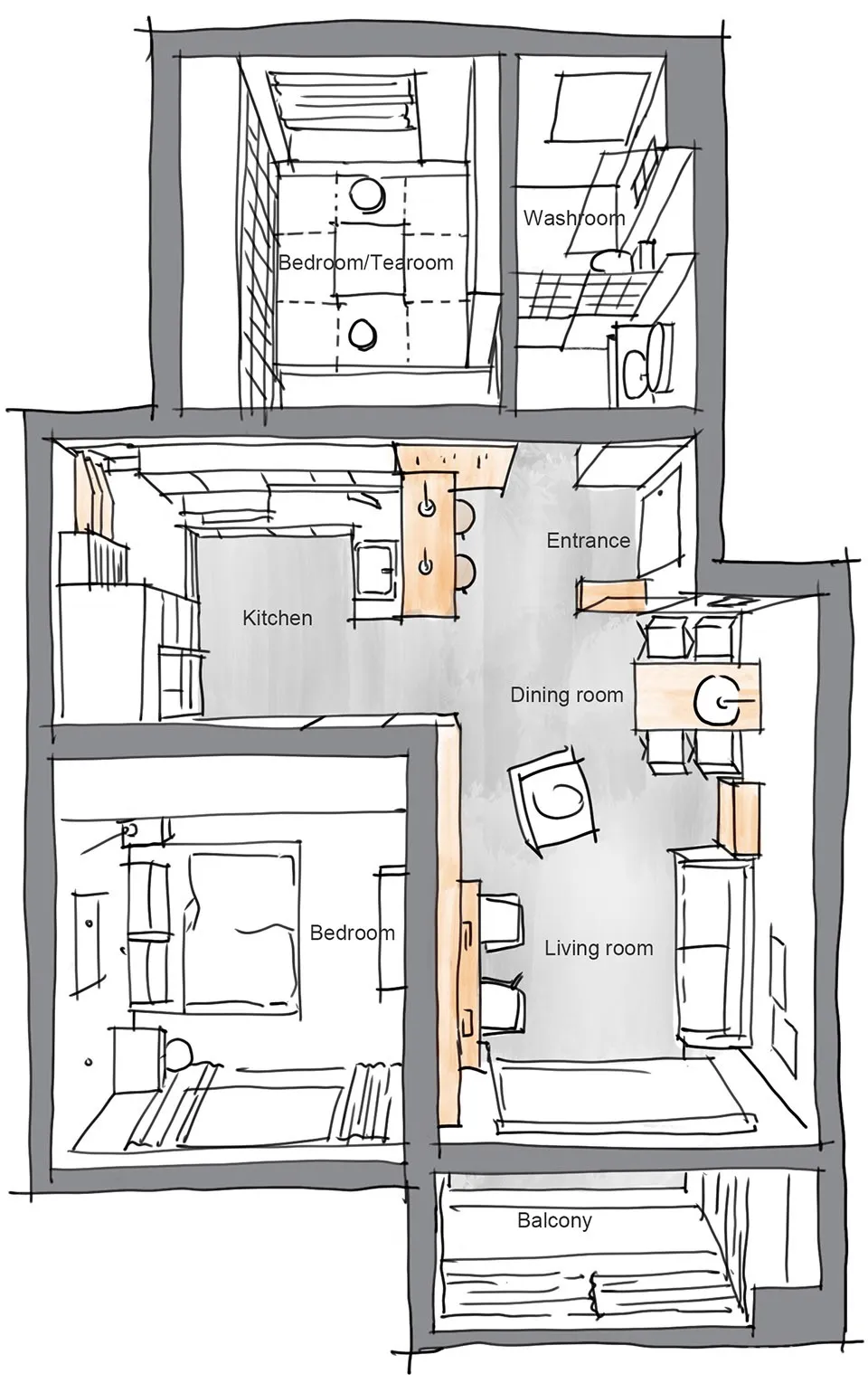 L公寓 – 二人“食堂”，上海 / 大海小燕设计工作室