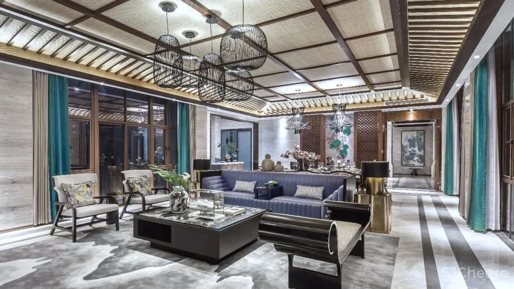 【醉美新中式】727㎡带游泳池的别墅设计丨看完想买一套