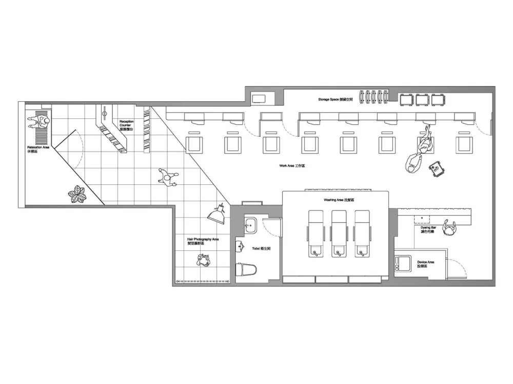 首发 | zohome：台北发型沙龙 Cutting space