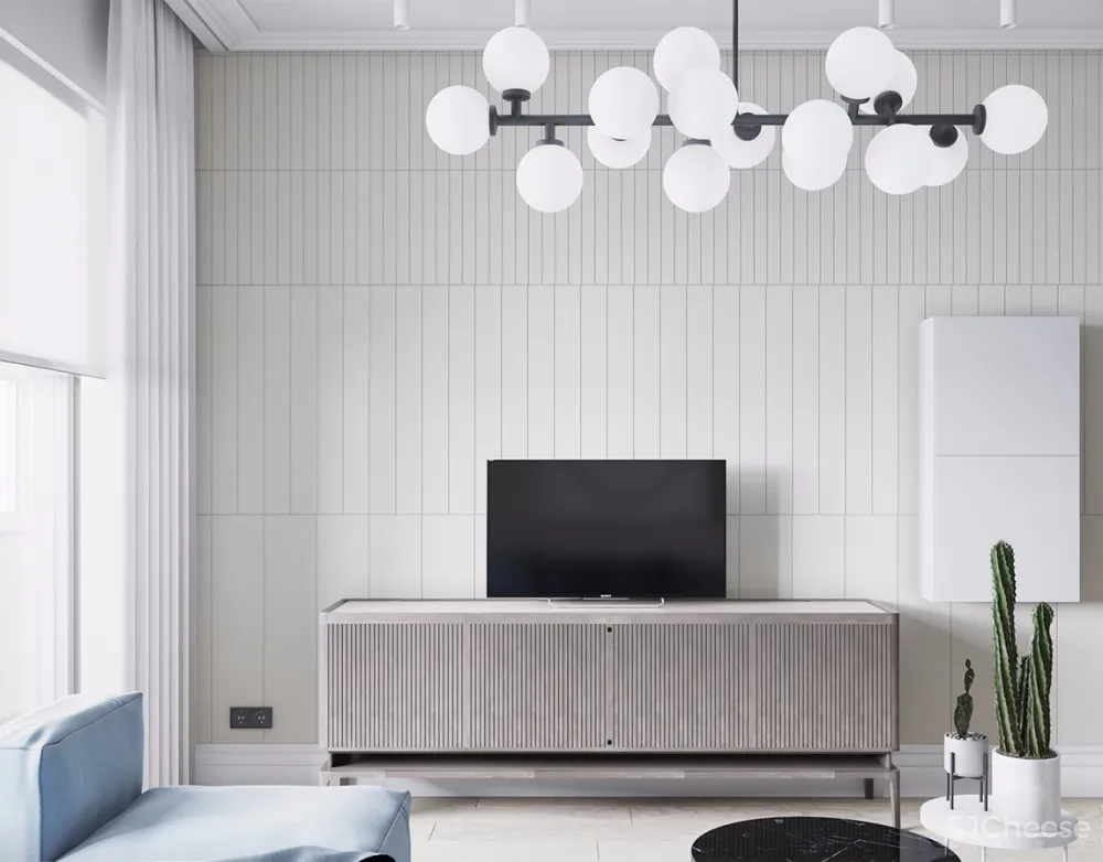 94㎡ 圆形主题设计丨清新配色怎么看都不腻