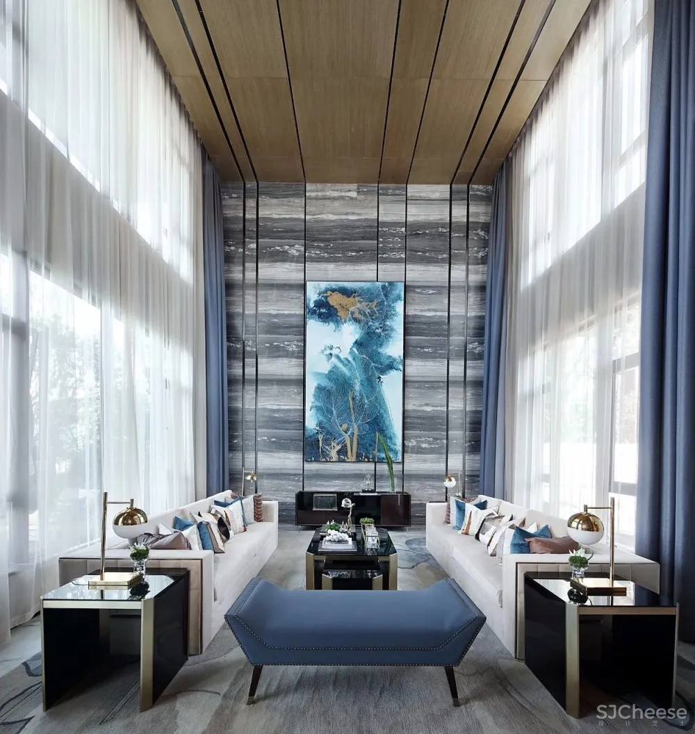 【YLH地产设计组】300 m²东方气韵的样板间设计方案 首