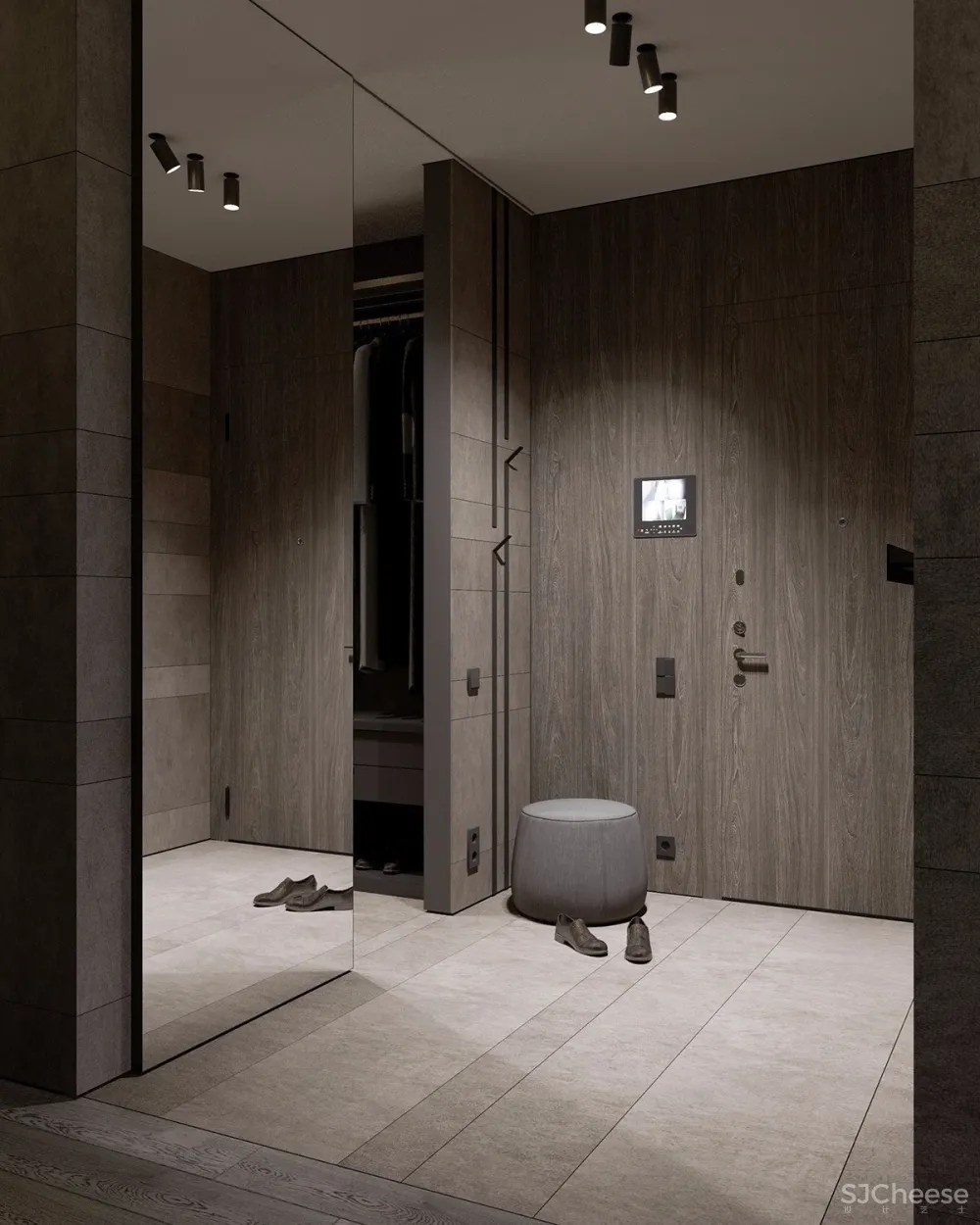 100㎡ 三室一厅,厨房、客厅这样设计太走心了