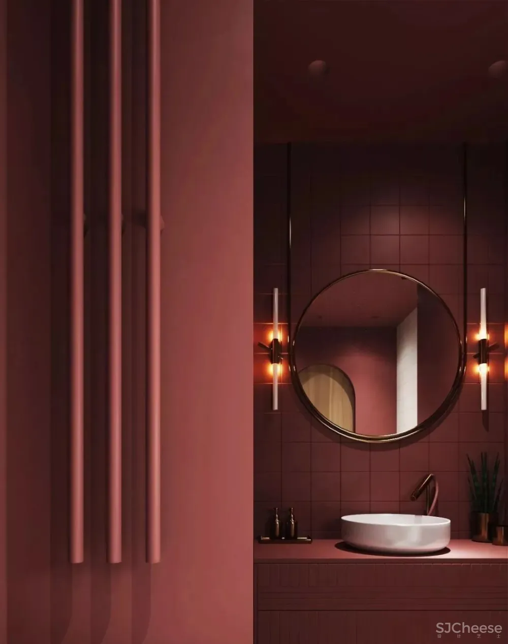 卫生间这样设计，不要太美！