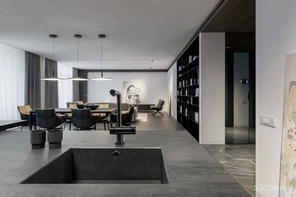 高级黑公寓设计，极简至奢的浪漫 首