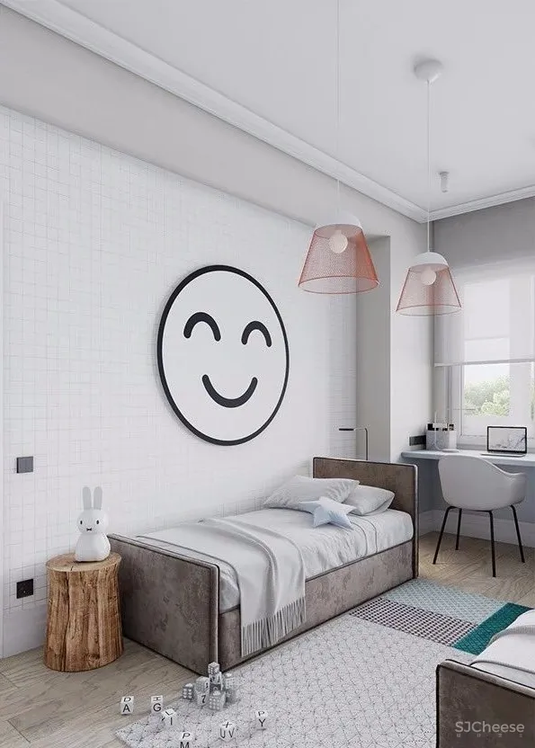 94㎡ 圆形主题设计丨清新配色怎么看都不腻