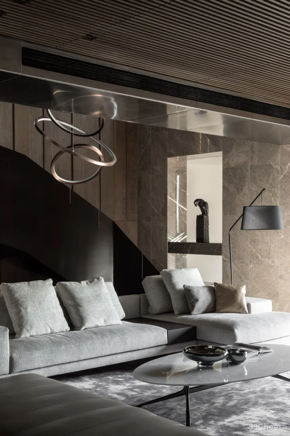 最新 | 唐忠汉：540m²顶层复式 ，大地灰演绎最美的奢宅气质 首