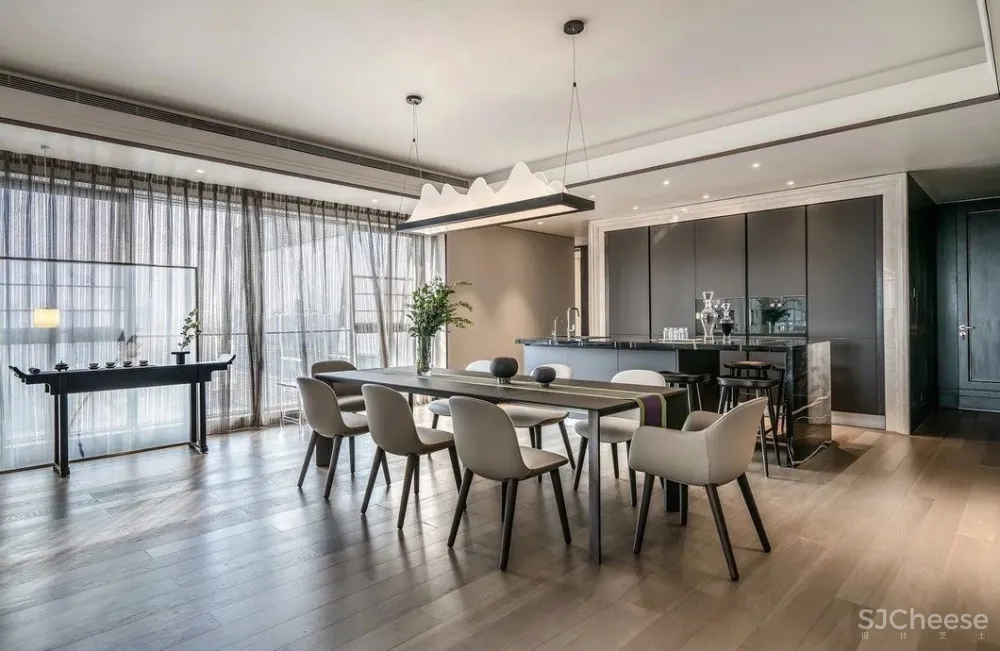 380㎡简雅新中式:一方宁静,一方闲雅