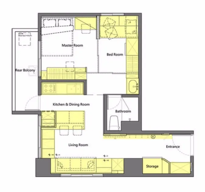 39.6㎡ 超多储物空间 / 设计得太好了