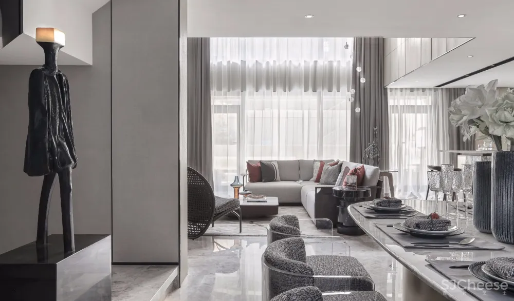 朴悦设计 | 大连璞石墅底跃样板间，生活的自然归属