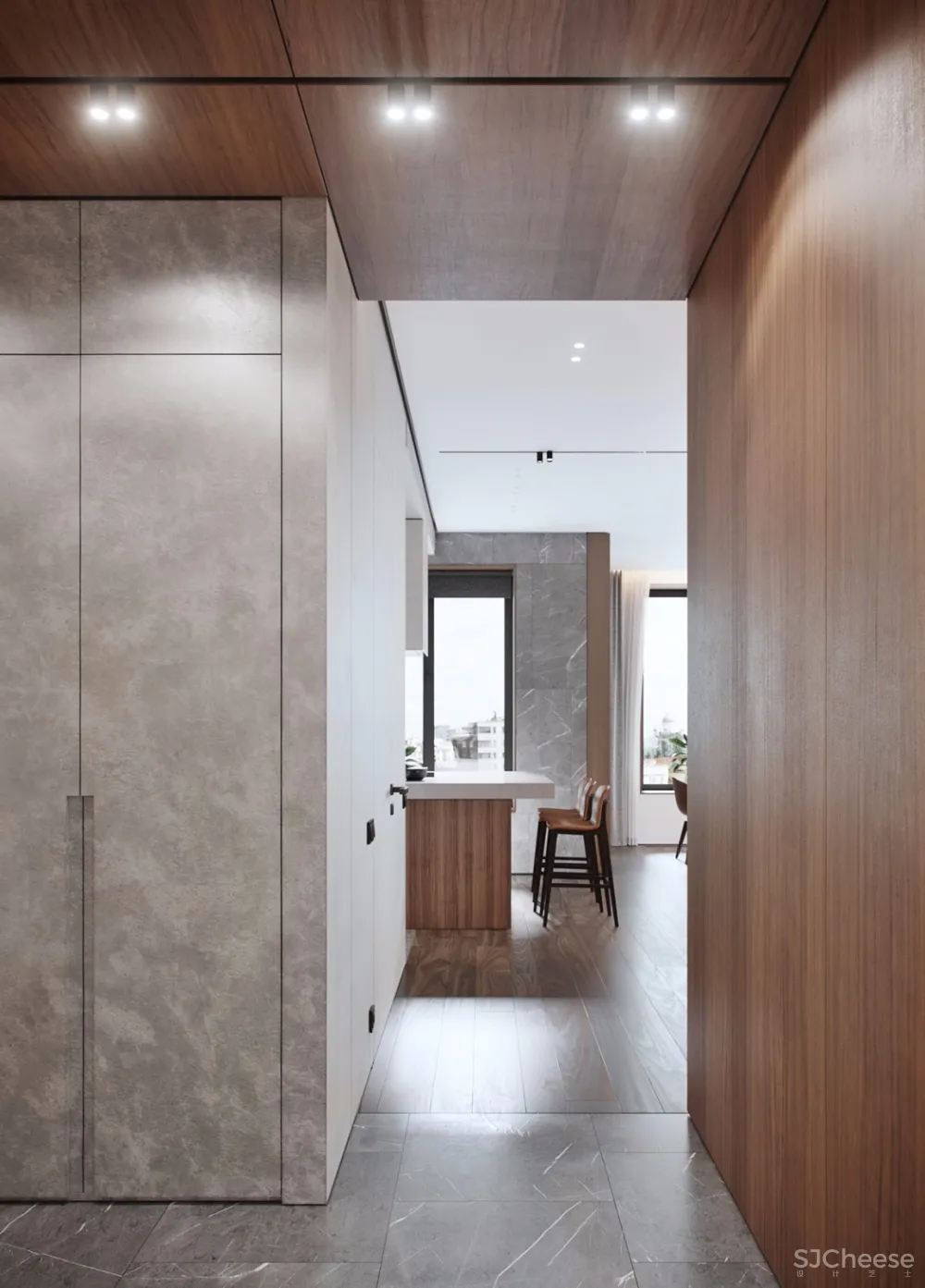 115㎡ 原木+大理石丨让家更有质感