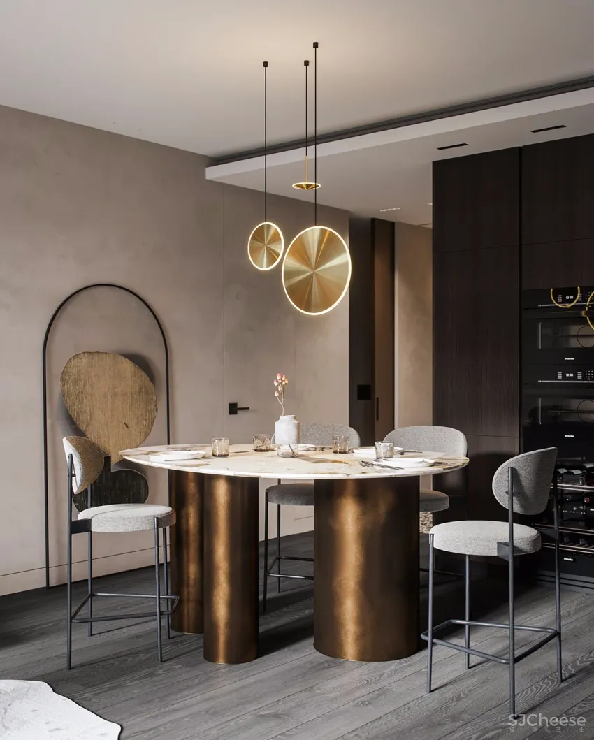 90㎡ 餐厅这样设计丨一进门就被惊艳了