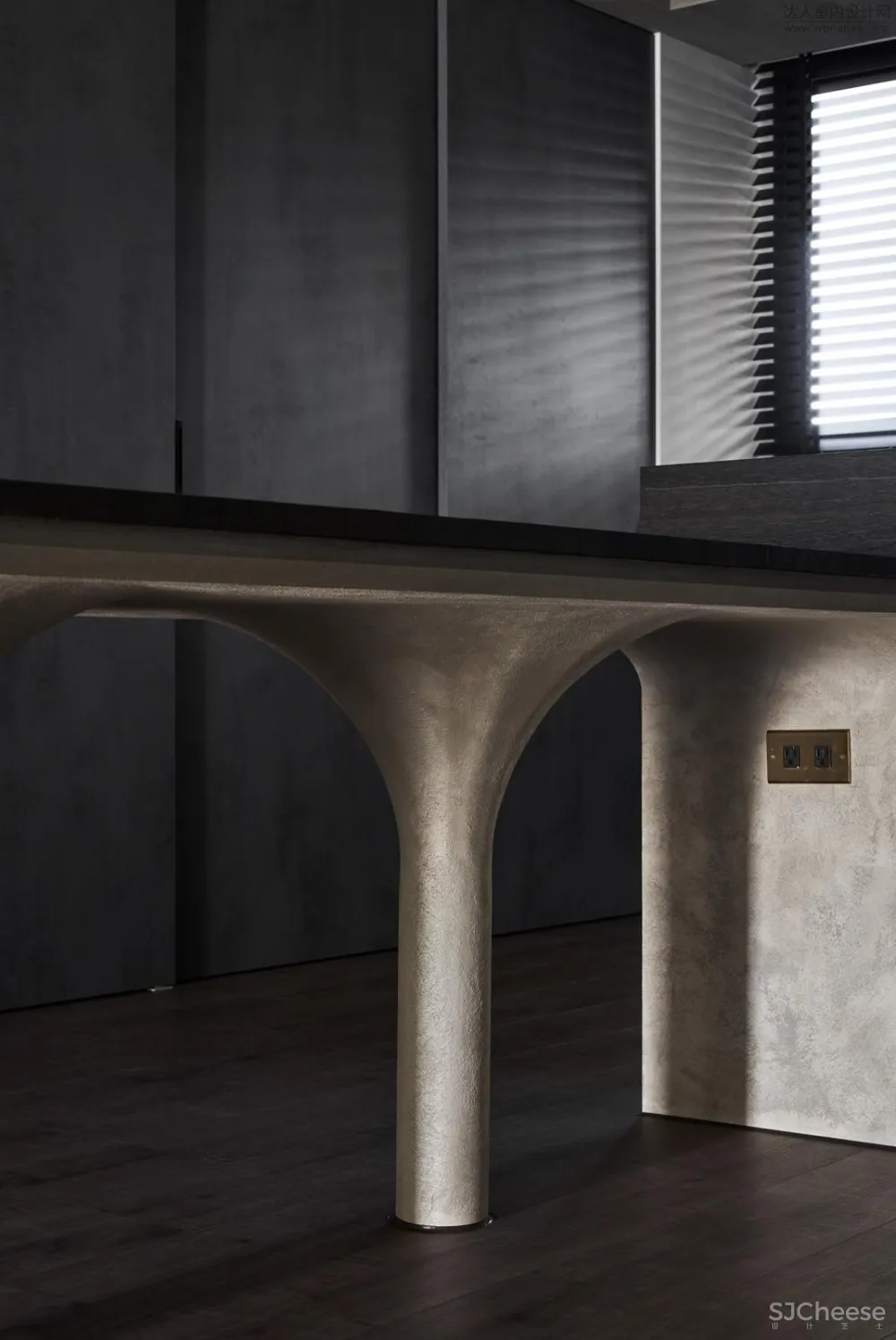 台中慕森设计 | 一半LOFT轻工业风,一半极简侘寂美学