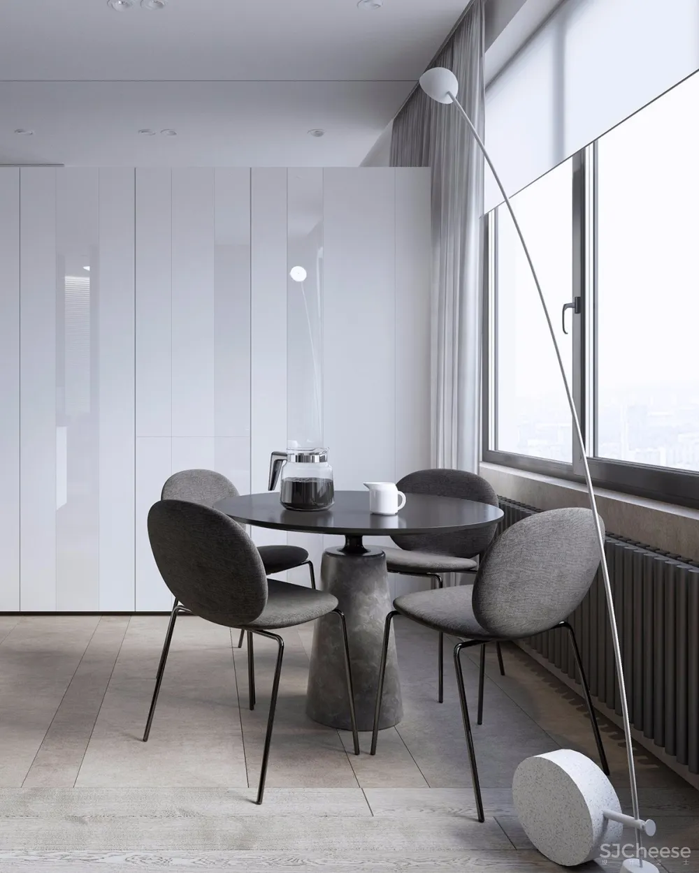 100㎡ 三室一厅,厨房、客厅这样设计太走心了