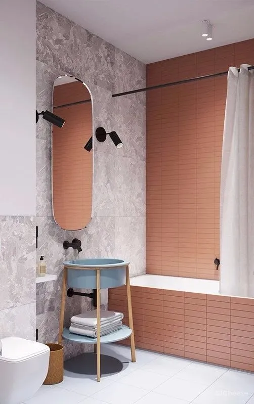 94㎡ 圆形主题设计丨清新配色怎么看都不腻