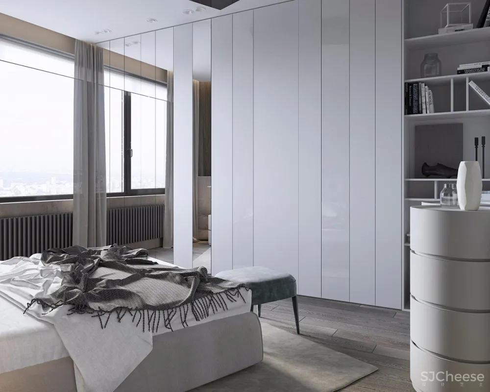 100㎡ 三室一厅,厨房、客厅这样设计太走心了