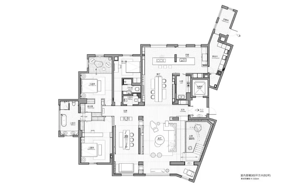 最新 | 唐忠汉：540m²顶层复式 ，大地灰演绎最美的奢宅气质 首
