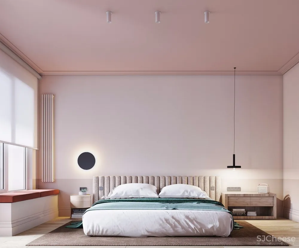 94㎡ 圆形主题设计丨清新配色怎么看都不腻