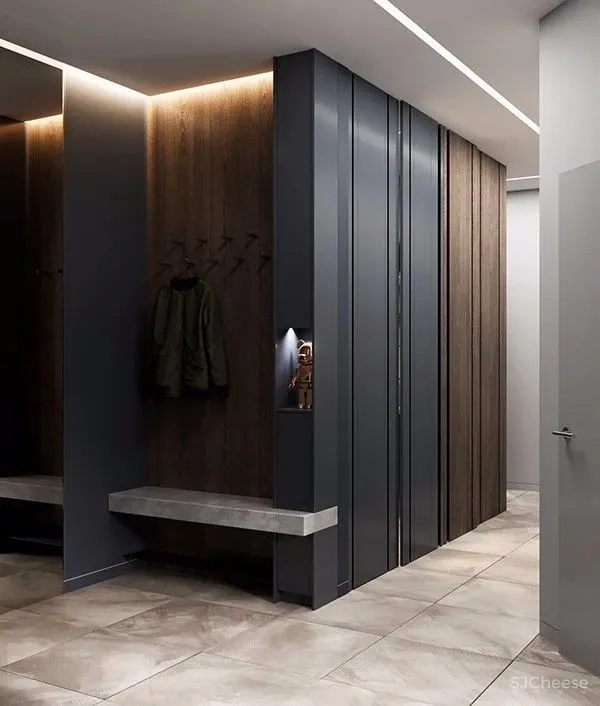 100㎡ 简约风三口之家,把拼接玩出高级感