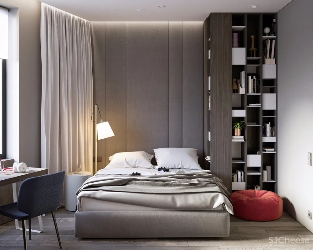 100㎡ 三室一厅,厨房、客厅这样设计太走心了