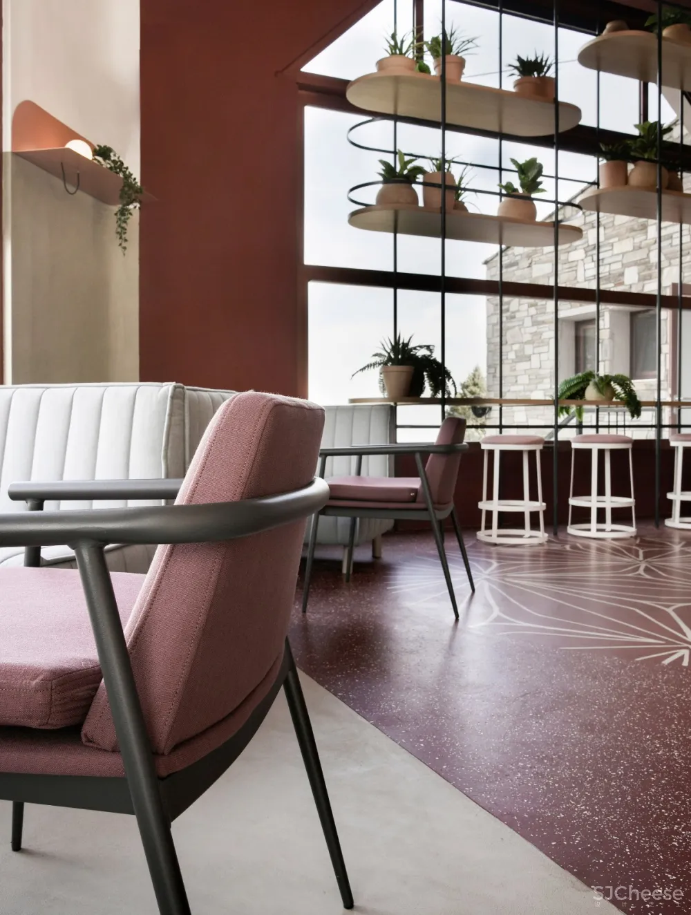 首发 | Ark4Lab of Architecture 红色和材料的碰撞:希腊 Lofos鸡尾酒吧