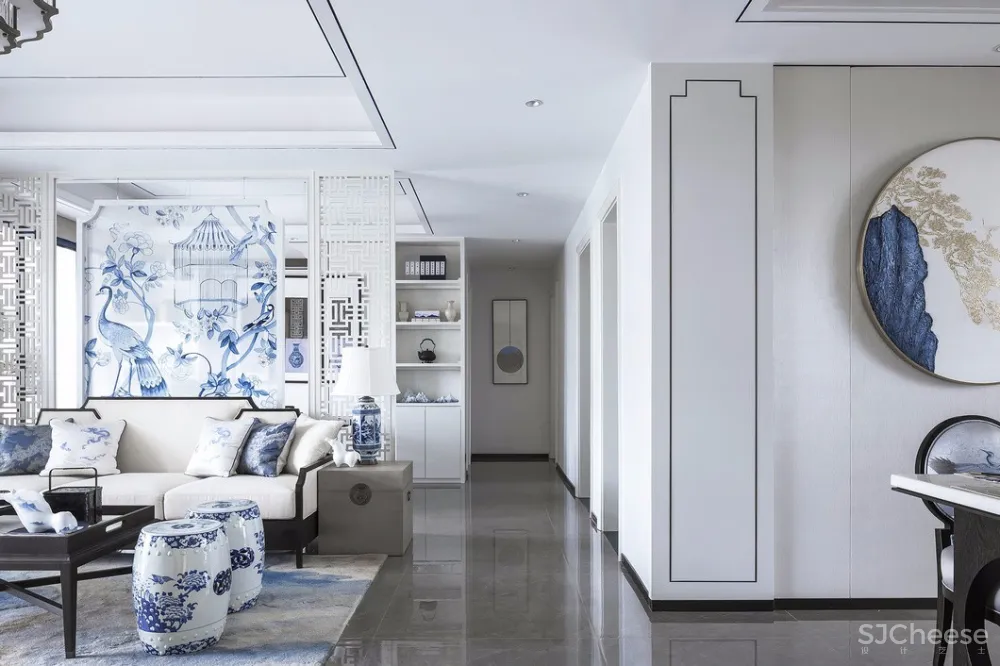 青花案|优雅中国白