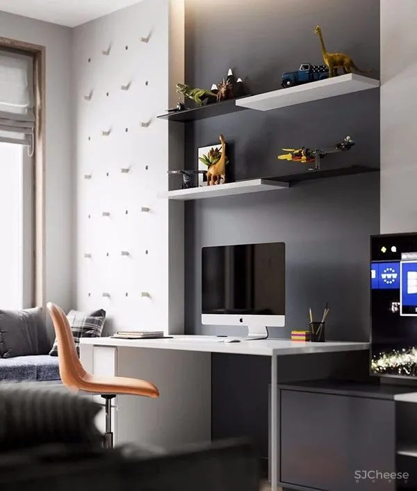 100㎡ 简约风三口之家,把拼接玩出高级感