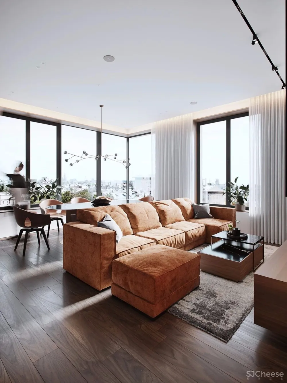 115㎡ 原木+大理石丨让家更有质感