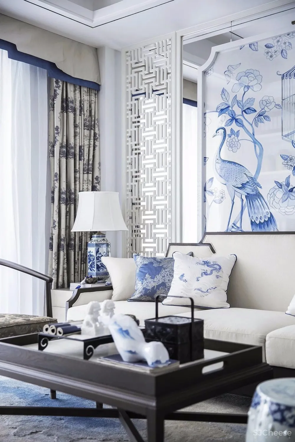 青花案|优雅中国白